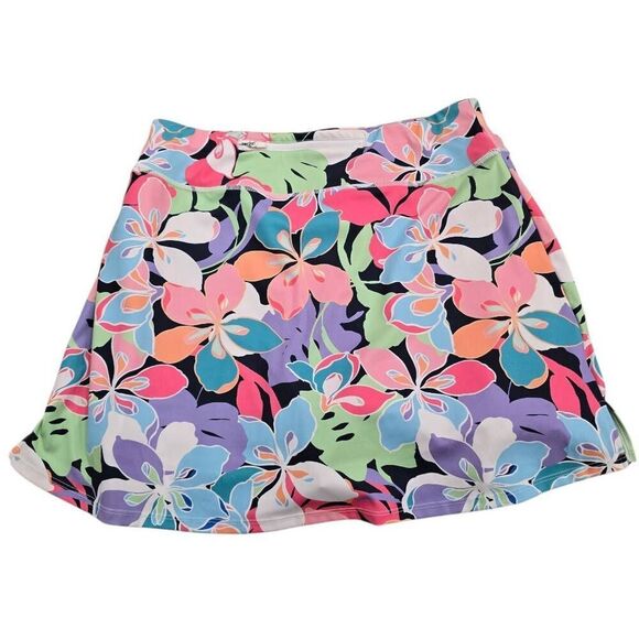 Boston Proper B-Active Bright Abstract Print Skort Women's Medium Stretch - Picture 7 of 8